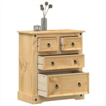 Solid Wood Pine Chest of Drawers Corona 80x43x91 cm