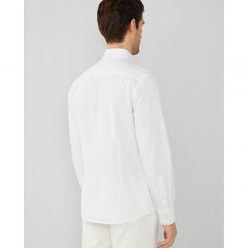 Hackett London Camicia blu chiaro / bianco – stile: camicia casual – colore principale: blu chiaro con dettagli bianchi – materiale: misto di lino e cotone