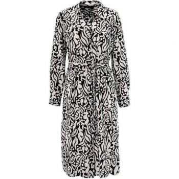 Aniston CASUAL Blusenkleid in Schwarz-Weiß