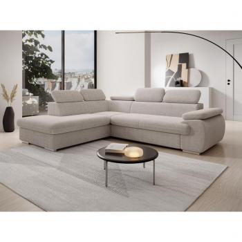 Terciopelo Beige Sofa de Esquina Convertible Fabié