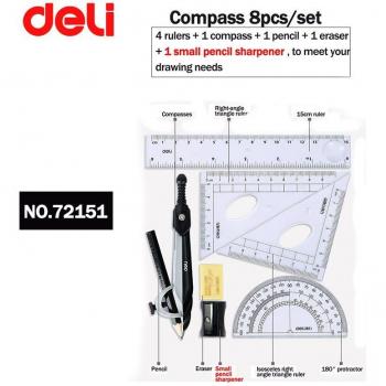 Circle Drawing Template & Metal-Plastic Protractor