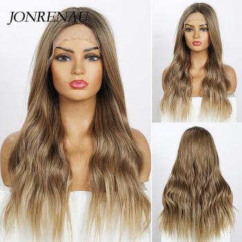 Jonrenau Short Light Blonde Synthetic Lace Wig