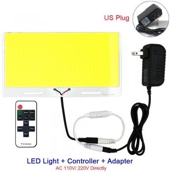 Luz LED COB 200W 12V con atenuador, panel 220x120mm para iluminación de coches