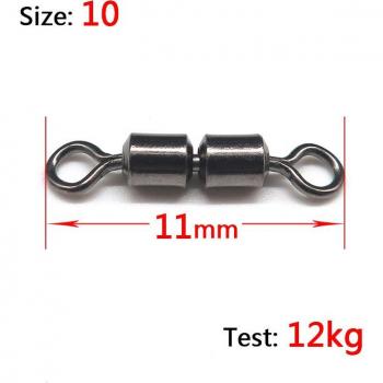 Minfishing 25 PCS Fishing Hook Accessories with Double Joint Swivel