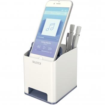 LEITZ WOW SOUND BOOSTER PEN HOLDER WHITE