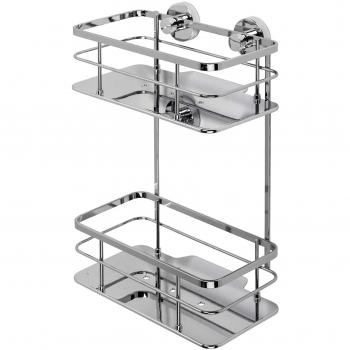 Chrome Finish Croydex Shower Basket with Solid Base