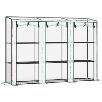 Serre de jardin verte Outsunny 3 niveaux