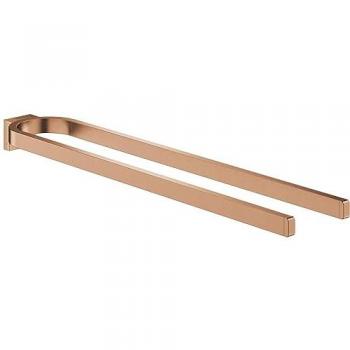 Grohe Selection porte-serviettes 40 cm, finition brossée coucher de soleil chaud, 2 bras non pivotants