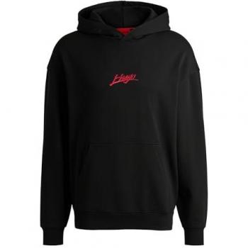 Sudadera HUGO Dlogolong negro rojo