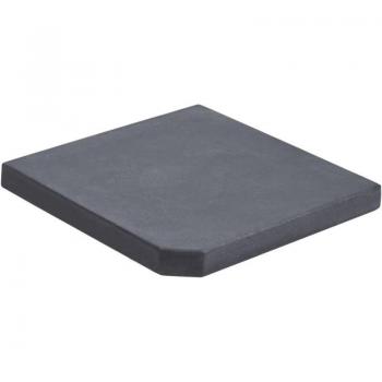 Piastra in granito nero quadrata, 25 kg, per ombrellone