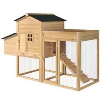 Gallinero Eco‑Campora: Espacio para 4 Gallinas con Valla y Huerto (168×64×109 cm)