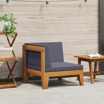 Torana 3‑Places Angle Sectionnel Gris Foncé bois d’Acacia