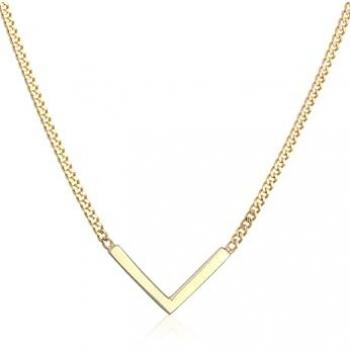 Elli Premium Kette mit Anhänger Geo Minimal 375 Gelbgold – 1 ct