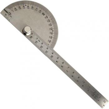 Silver 180° Angle Measurement Tool