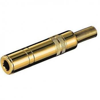 Connecteur audio Jack 6.35mm stéréo plaqué or