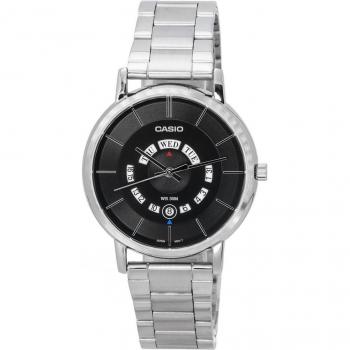 Casio MTP-B135D-1 Herenhorloge RVS met Zwart Dial
