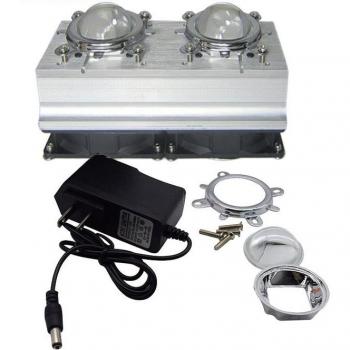 Integrated High Power LED Cooling System with Aluminum Radiator and 44MM Lens