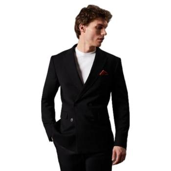 Burton Double-Breasted Business Blazer (Men) – Black, 38S