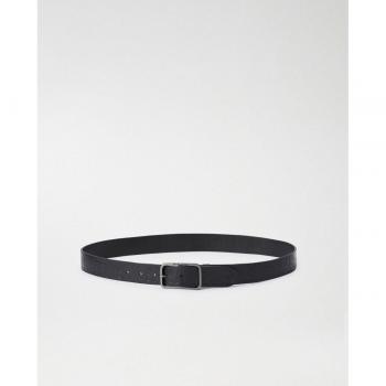 Cinturón de piel negro para hombre