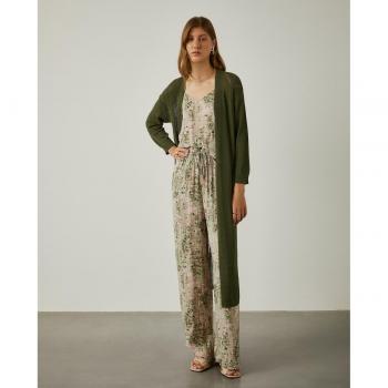 Cardigan de Mujer Lion of Porches Longitud Completa Caqui Oscuro