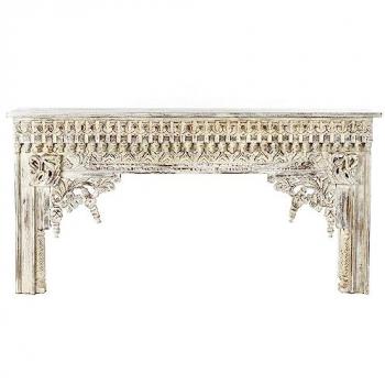 Console en bois manguier coloris blanc 150 x 41 x 76 cm