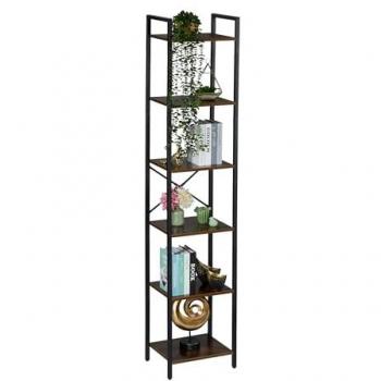 Stanza di Libri Relaxdays: Scaffale Aperto 8 Piani, Marrone Nero