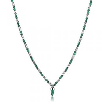 Collier Moderne Acier Vert