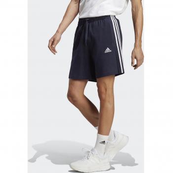 Adidas Herren 3 Stripes Jersey Shorts dunkelblau Größe L