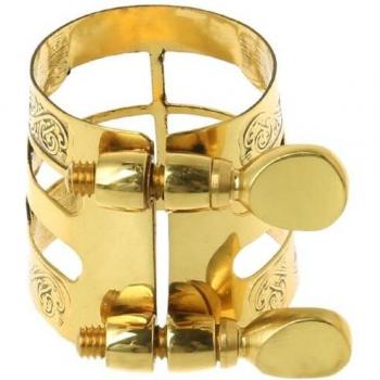 Boquilla de goma para saxofón alto y clarinete con ligadura de metal tallada