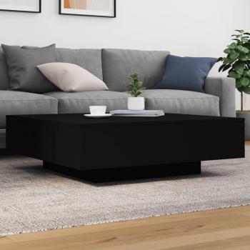 Black Coffee Table with LED Lights 100x100x31 cm vidaXL