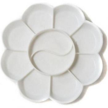 Palette en plastique blanc pour dessin acrylique