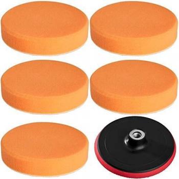TecTake Middle 150mm Car Polishing Sponge Pads Set