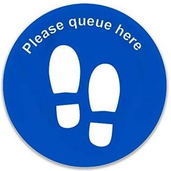 Social Distance Blue Floor Marker