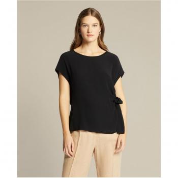 Camiseta de Elena Miró con nude en el lateral y manga corta y nudo