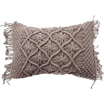 Coussin en Macramé Coton 40 x 60 cm