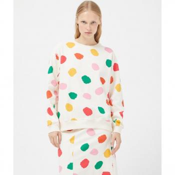 Sudadera de Mujer con Estampado Multicolor de Lunares de Compañía Fantástica