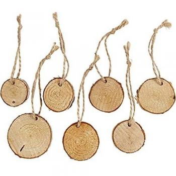 Disco de Madera con Hoyo para Cuerda