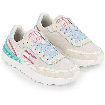 Zapatillas Tommy Jeans Tech Runner Beige para Mujer