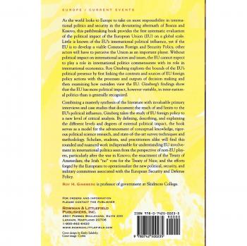The European Union in International Politics: Baptism by Fire (New International Relations of Europe)