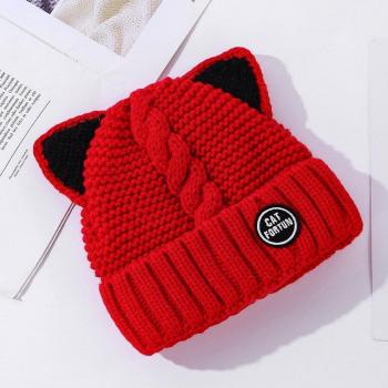 Women's Knitted Cat Ear Winter Hat