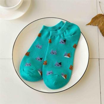 Elastische Sommer-Socken mit niedlichem Katzendesign