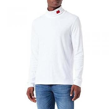 Camisa HUGO para hombre, DEROLLO224, algodón elástico, cuello alto
