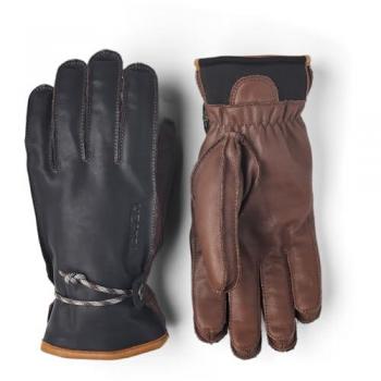 Hestra Wakayama 5-Finger Lederhandschuh Navy/Braun