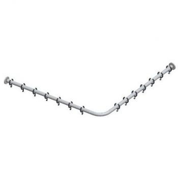 Keuco Tringle de douche inox noir-gris 120x120 cm
