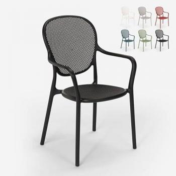 Chaise contemporaine Clara en polypropylène, noir