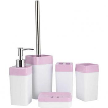 Badkamer Set met Zeepbakje en Toiletborstelhouder