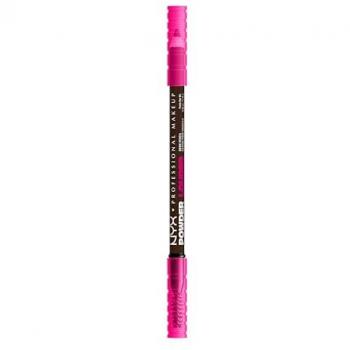 NYX Professional Makeup Powder Louder Eyebrow Pencil with Brush Deep Brown 1 pc