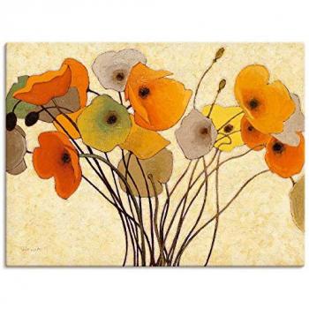 Wandaufkleber ARTLAND Kürbismohn I, orange, Canvas-Design