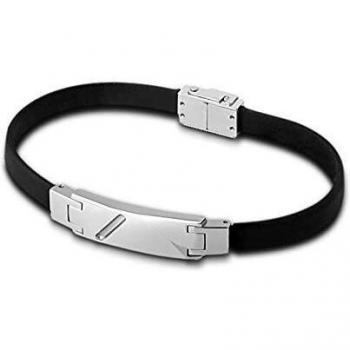 Bracelet Homme Lotus Noir Argent – Ls1037-2/1