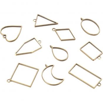 10x Geometric Metal Frame UV Resin Molds K802